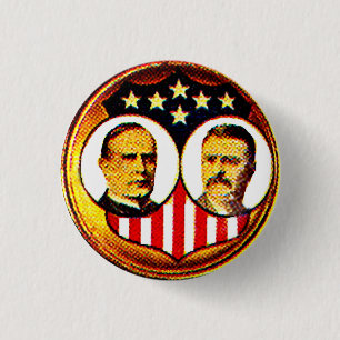 McKinley-Roosevelt jugate 1 Inch Round Button