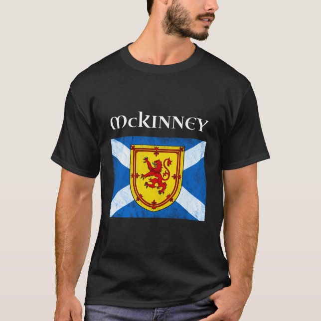 Mckinney Clan Scottish Name Scotland Flag T-Shirt (Front)