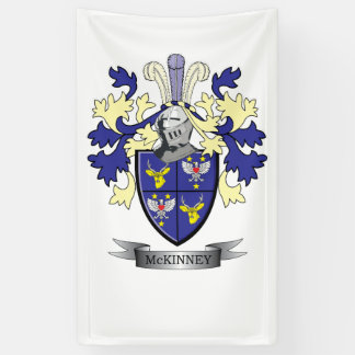 McKinney Family Crest Coat of Arms Banner