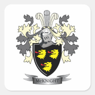 McKnight Family Crest Coat of Arms Square Sticker