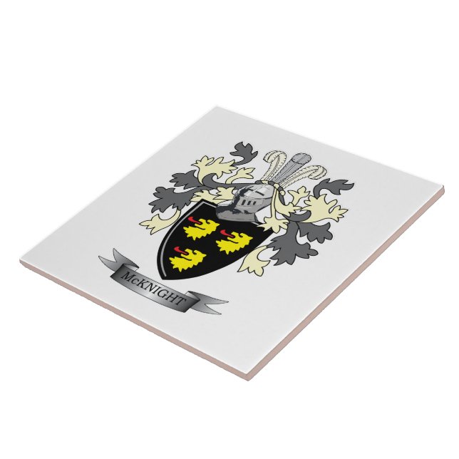 McKnight Family Crest Coat of Arms Tile (Side)