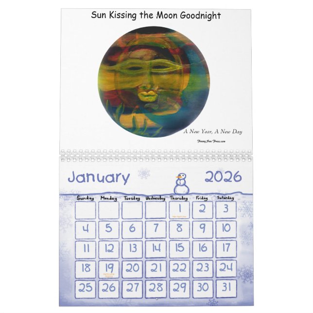 MClairArt's, Funny Sun Faces 2012 Calendar (Jan 2026)