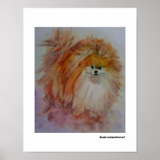 MClairArt's PawLoversArt Pomeranian Print