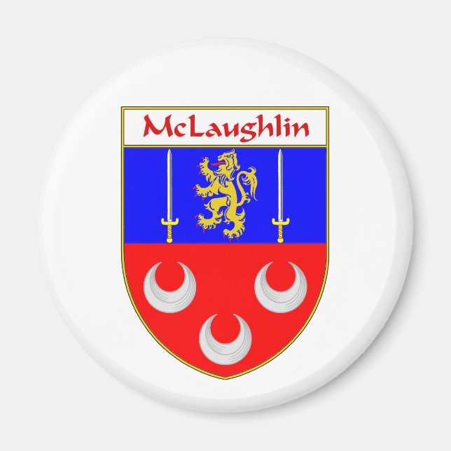 McLaughlin Coat of Arms/Family Crest Magnet (Front)