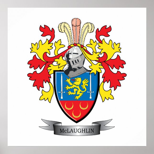 McLaughlin Coat of Arms Poster (Front)
