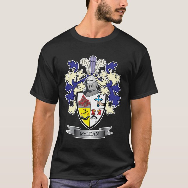 McLean Family Crest Coat of Arms T-Shirt (Front)