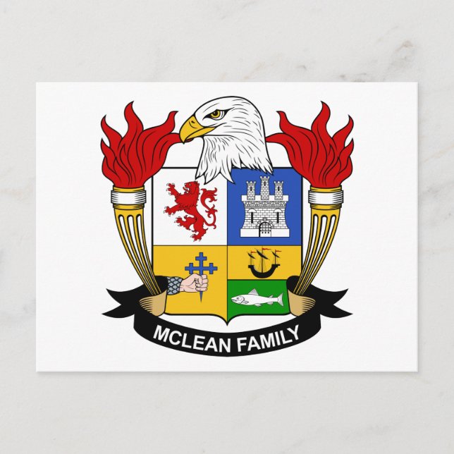 McLean Family Crest Postcard (Front)