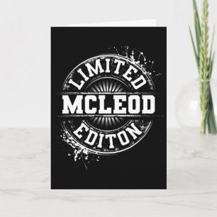 Mcleod Funny Surname Family Tree Birthday Reunion Card