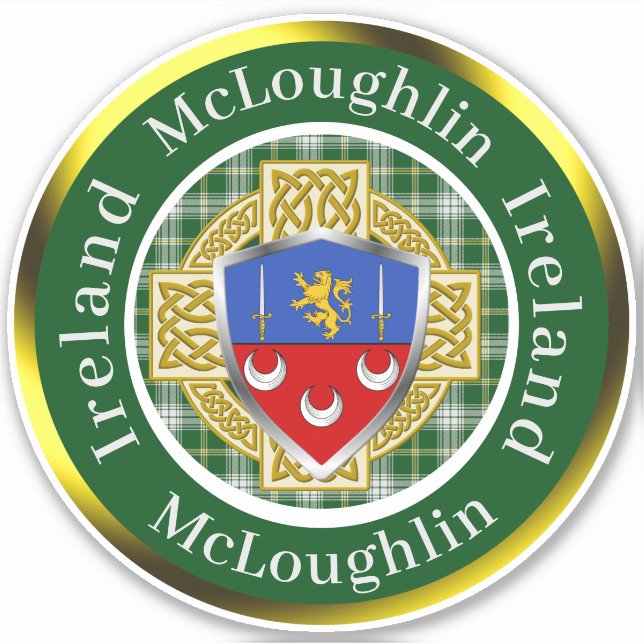 McLoughlin Shield & Celtic Cross Personalized (Front)