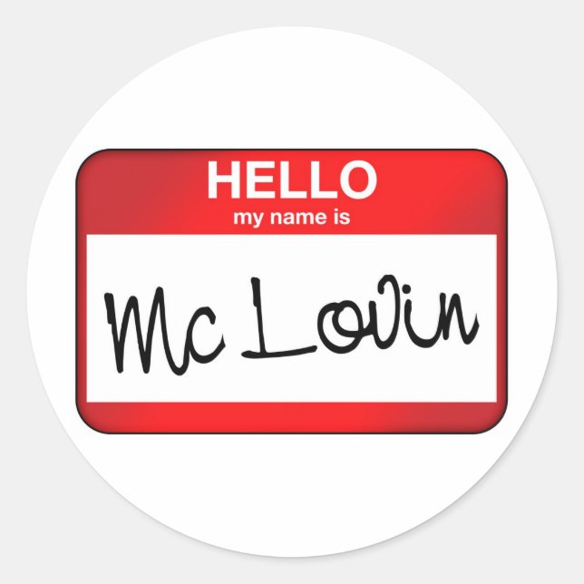 McLovin Classic Round Sticker (Front)