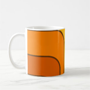 MCM 1970s Retro Style Geometric Design Coffee Mug