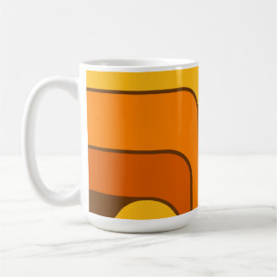 MCM 1970s Retro Style Geometric Design Coffee Mug