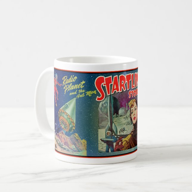 MCM 20TH CENTURY SCI FI COLLAGE COFFEE MUG (Front Left)
