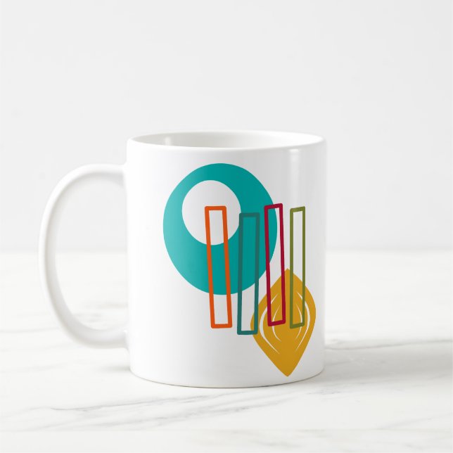 MCM Abstract Design  Coffee Mug (Left)