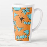 MCM Atomic Shapes Turquoise on Orange