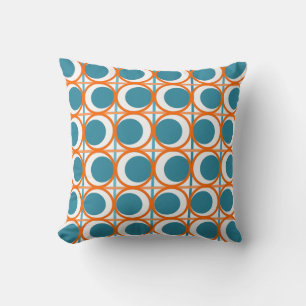 MCM Circles and Lines  Throw Pillow