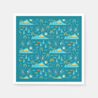 MCM Diamond Head Fireworks Party Napkin