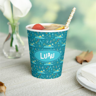 MCM Diamond Head Fireworks Party Paper Cups