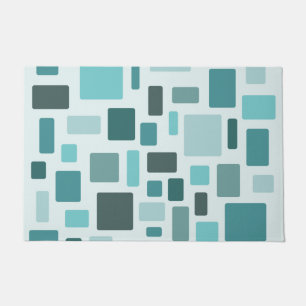 MCM Disarrayed Bricks Aquamarine Doormat