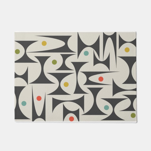 MCM Geometric Pattern Table Lamp Bath Mat (Front)