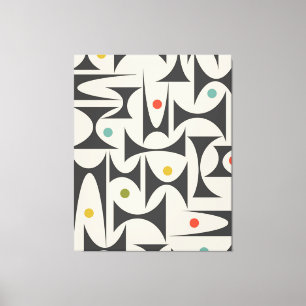 MCM Geometric Pattern Table Lamp Bath Mat Fleece B Canvas Print