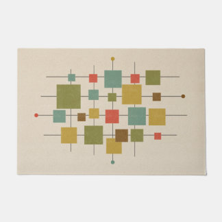 MCM Geometric Squares - Multi Postcard Magnet Doormat