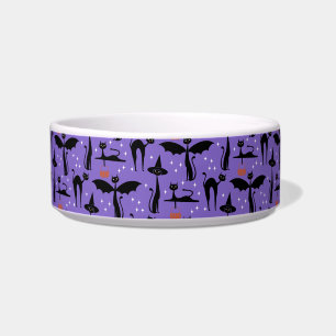 MCM Halloween Fancy Dress Minimalist Cats Purple Bowl