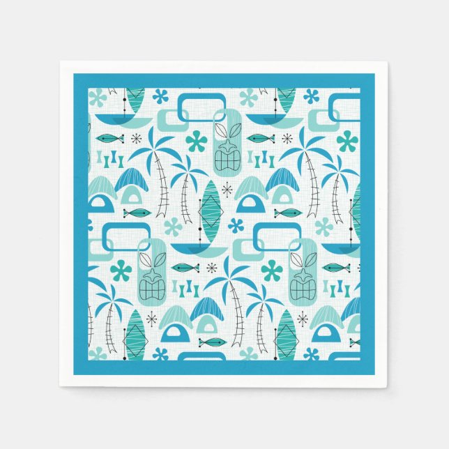 MCM Hawaiian Village – Blue Napkin (Front)