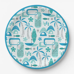 MCM Hawaiian Village – Blue Paper Plate