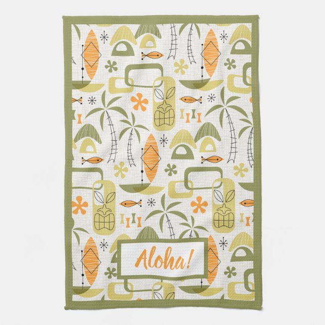 MCM Hawaiian Village Kitchen Towel (Vertical)