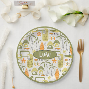 MCM Hawaiian Village Paper Plate