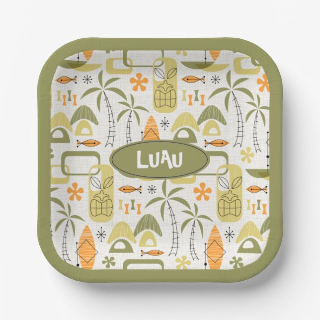 MCM Hawaiian Village Paper Plate (Front)