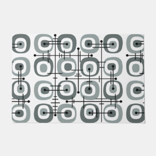 MCM Midcentury Abstract Pattern Grey Doormat