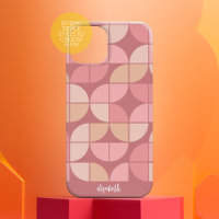 MCM Mod Circles Pattern rose mauve and blush pink