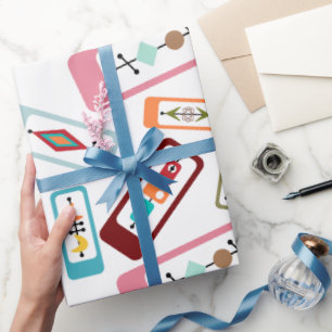 MCM Pickle Forks Wrapping Paper