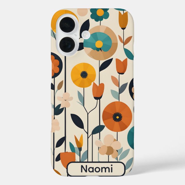 MCM Pop Art Colourful Flowers Case-Mate iPhone Case (Back)