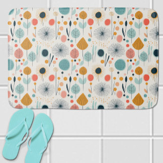 MCM Retro Botanical Pattern Bath Mat