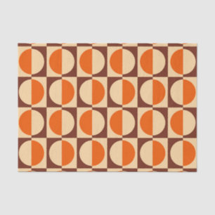 MCM Retro Geometric Half Square and Circle Pattern Tissue Paper
