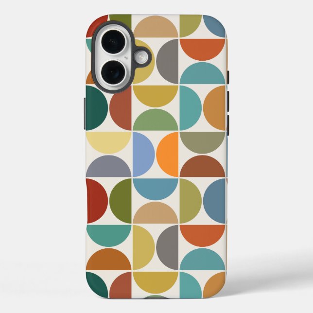 MCM Semicircles Big Pattern Colour on Cream Case-Mate iPhone Case (Back)