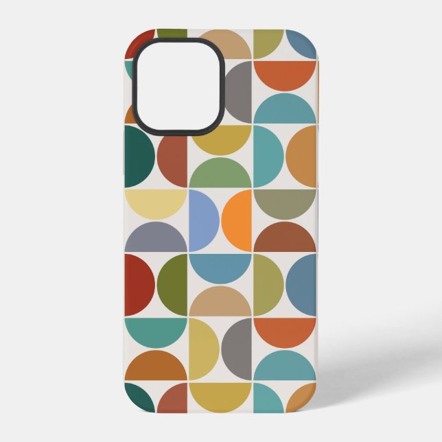 MCM Semicircles Big Pattern Colour on Cream iPhone Case (Back)