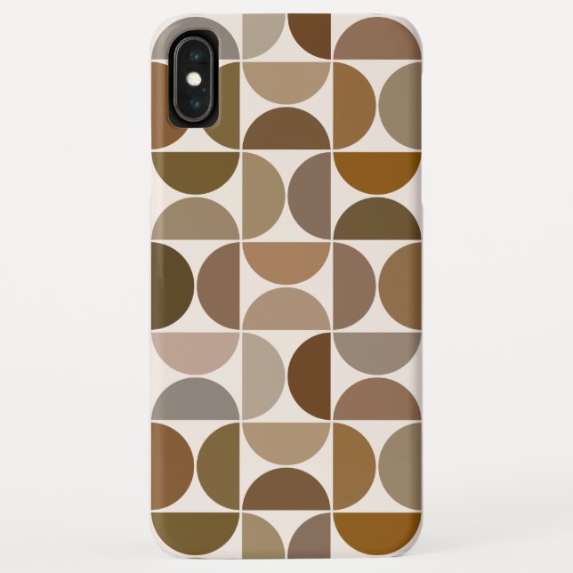 MCM Semicircles Browns+Cream Big Pattern Case-Mate iPhone Case (Back)