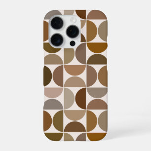 MCM Semicircles Browns+Cream Big Pattern iPhone 16 Pro Case