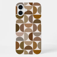 MCM Semicircles Browns+Cream Big Pattern
