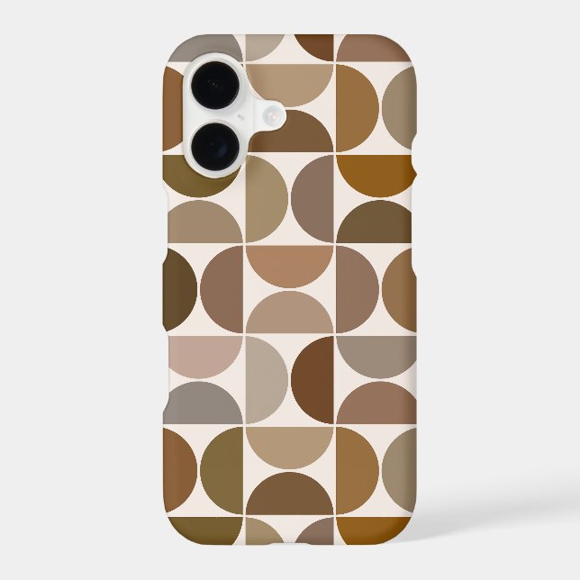 MCM Semicircles Browns+Cream Big Pattern Samsung Galaxy S21 Ultra Case (Back)