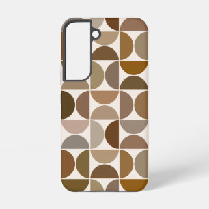 MCM Semicircles Browns+Cream Big Pattern Samsung Galaxy Case