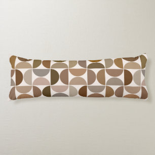 MCM Semicircles Browns+Cream Pattern Body Pillow