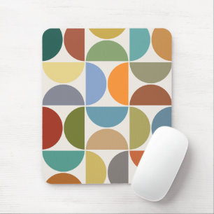 MCM Semicircles Colour on Cream Mouse Pad