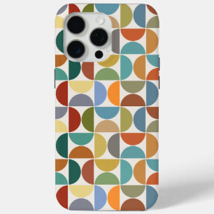 MCM Semicircles Pattern Color on Cream iPhone 15 Pro Max Case