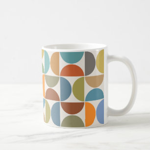 MCM Semicircles Pattern Color on Cream Coffee Mug