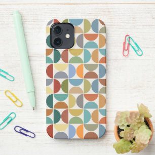 MCM Semicircles Pattern Color on Cream iPhone 12 Case